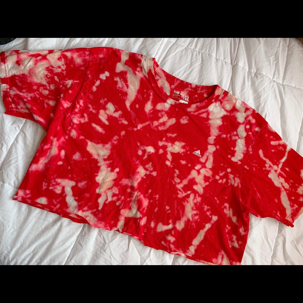 Adidas tie dye crop top